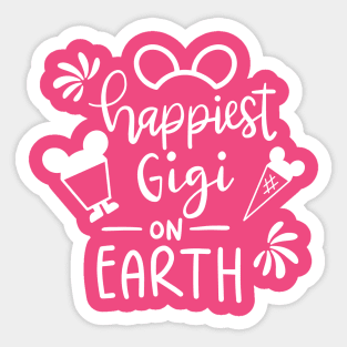 Happiest gigi on earth Sticker